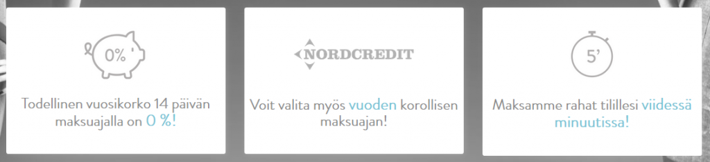 Vippi 200 - NordCredit myöntää lainaa 100-3000 euroa heti tilille